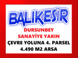 balıkesir dursunbey de sanayi yakınında otobana 4. parselde 4.490 m2 yatırım için tam zamanı arsa