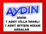 aydın didim de 7 adet villa imarlı ayrı tapulu bitişik nizam toplamda 2.350 m2 arsa