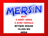 mersin mut ilçesinde 3 ayrı tapıulu bitişik nizam müstakil tapulu 3 arsa tek fiyatla