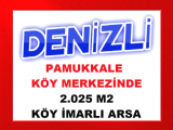 denizli pamukkale de köy merkezinde köy imarlı müstakil tapulu 2.025 m2 uygun fiyatla kupon arsa